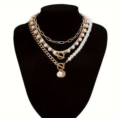 Moderne Perle Superposé Collier Set