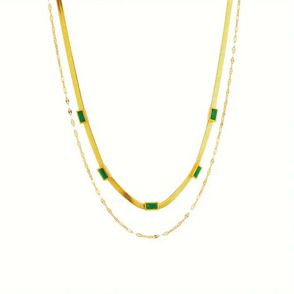 Sister Gem Double-Layer Retro Collier | Or