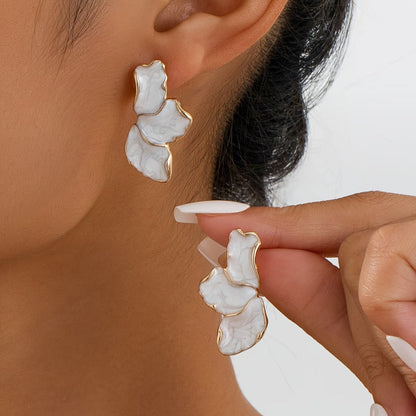 Perle Fleur Petal Boucles d'Oreilles