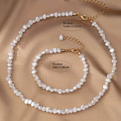 Baroque Perle Collier & Bracelet Set