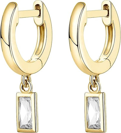 Barre Boucles d'Oreilles Pendantes | Or