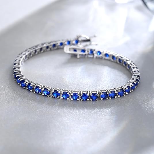 Saphir Bracelet Tennis | Or Blanc