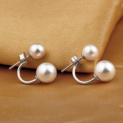 Double Perle Boucles d'Oreilles Statement