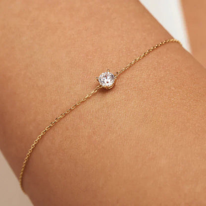 Cléa Moissanite Pierre Bracelet | Or