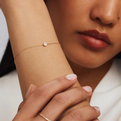 Cléa Moissanite Pierre Bracelet | Or