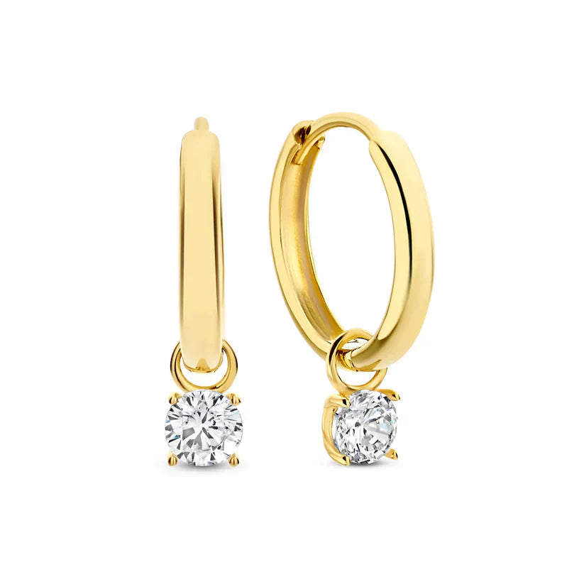 Larmes de Lune Pierre Boucles d'Oreilles Set | Or