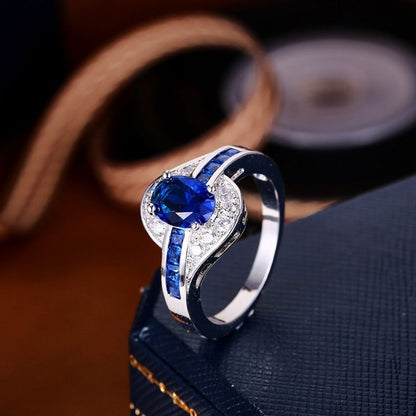 Saphir Flow Bague | Or Blanc