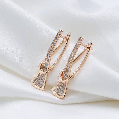 Radiant Layers Cristal Boucles d'Oreilles | Or