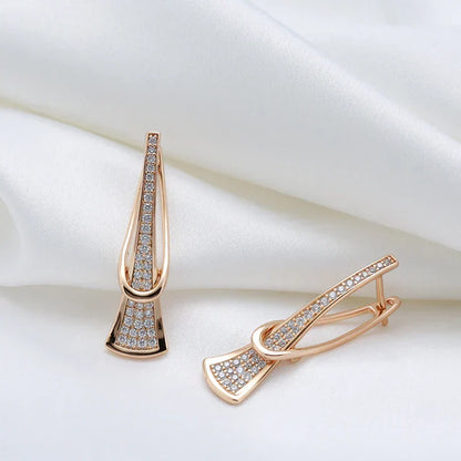 Radiant Layers Cristal Boucles d'Oreilles | Or