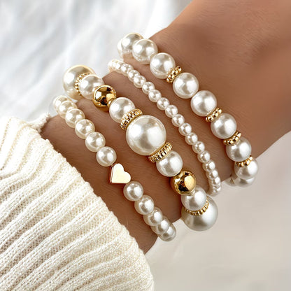 Perle Stacking Bracelet Set de 4