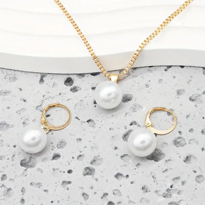 Élégant Graceful Perle Collier Set