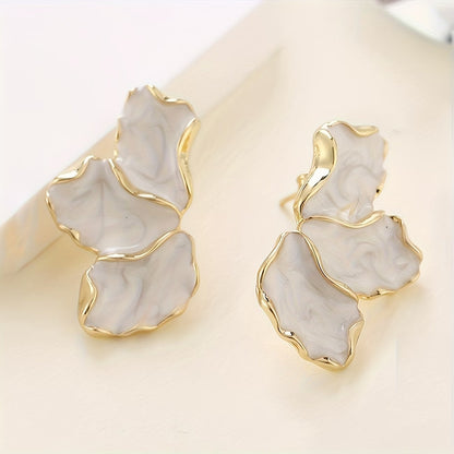 Perle Fleur Petal Boucles d'Oreilles