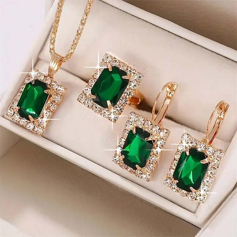 Sylvara Greenveil Bijou Set | Or Blanc