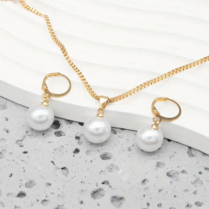 Doré Grace Perle Bijou Set | Or