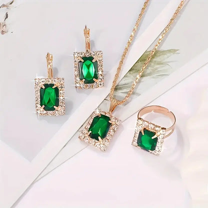 Sylvara Greenveil Bijou Set | Or Blanc