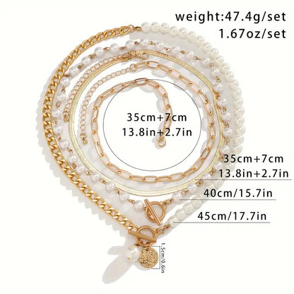 Moderne Perle Superposé Collier Set