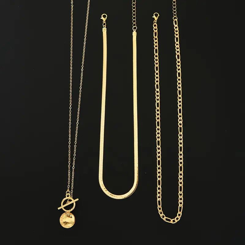 Savira Textured Coin Superposé Collier | Or