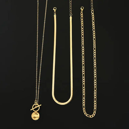 Savira Textured Coin Superposé Collier | Or