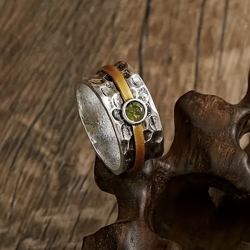 Argent et Or Rustic Anneau Bague