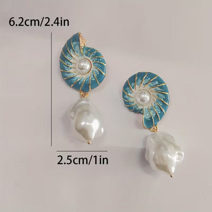 Seashell Perle Boucles d'Oreilles