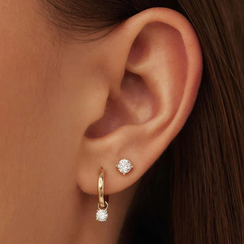 Larmes de Lune Pierre Boucles d'Oreilles Set | Or