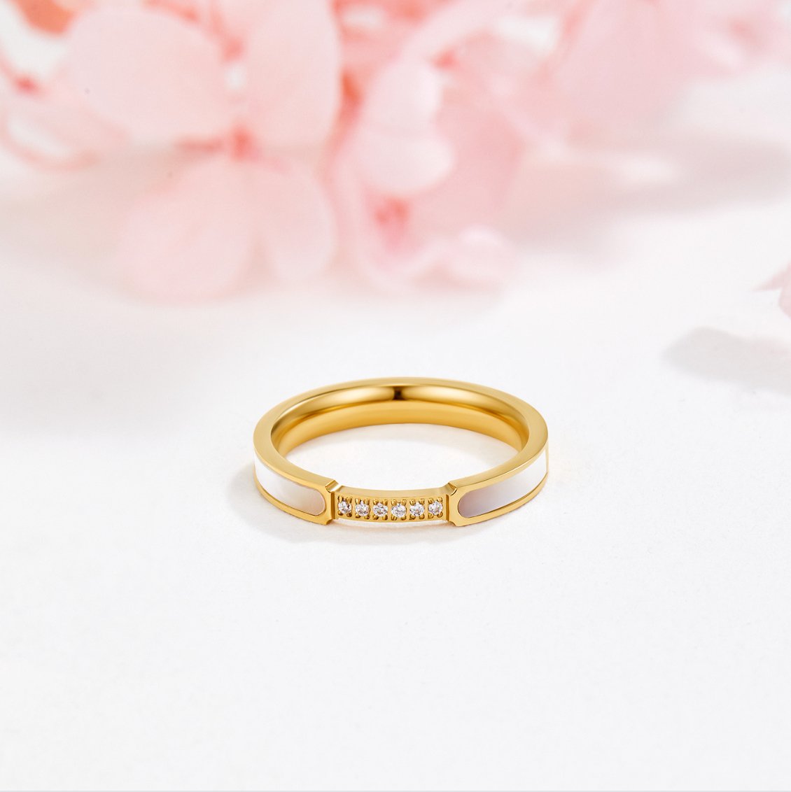 Or Incrustation Anneau Bague