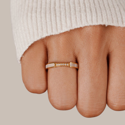 Or Incrustation Anneau Bague